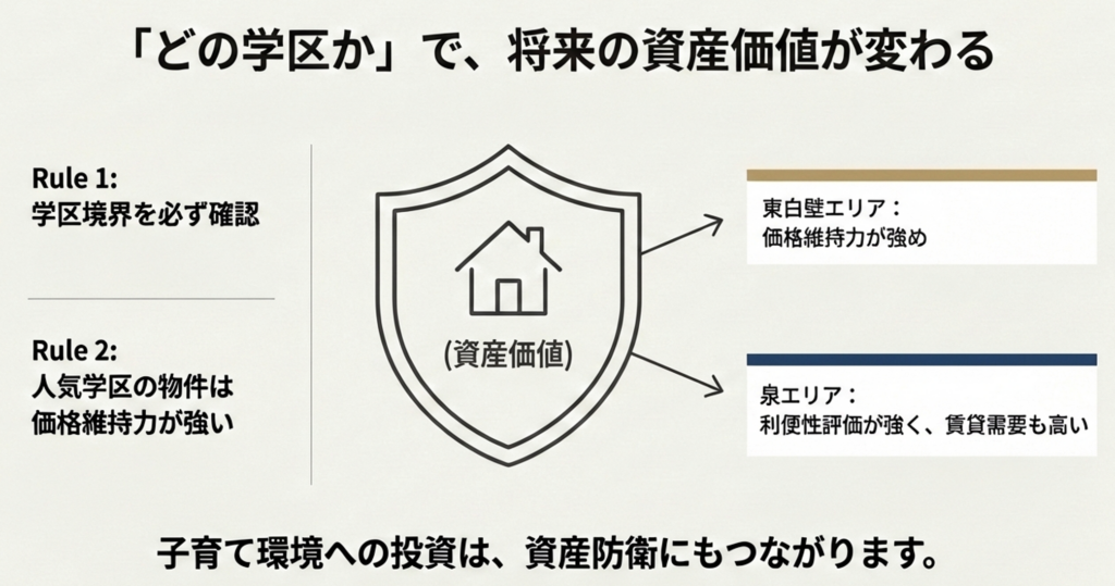 「どの学区か」で、将来の資産価値が変わる