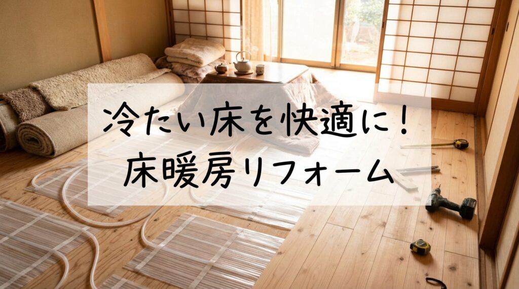 冷たい床を快適に！名古屋市東区の床暖房・床材リフォーム
