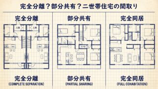 完全分離？部分共有？二世帯住宅の間取りタイプ別メリット・デメリット