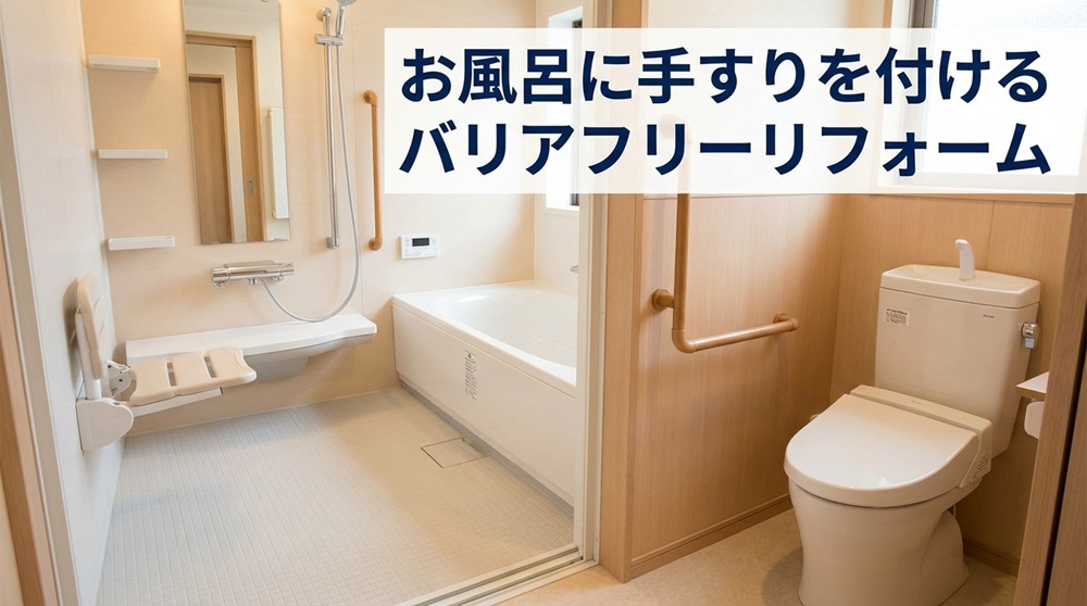 お風呂に手すりを付けるだけ！名古屋市東区の安全バリアフリーリフォーム