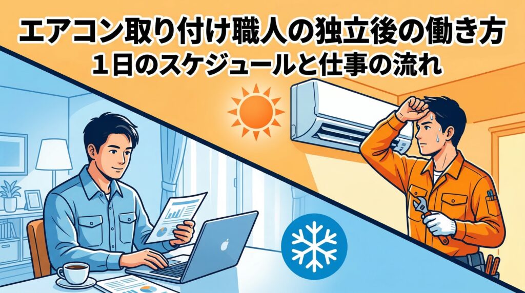 エアコン取り付け職人の独立後の働き方｜1日のスケジュールと仕事の流れ