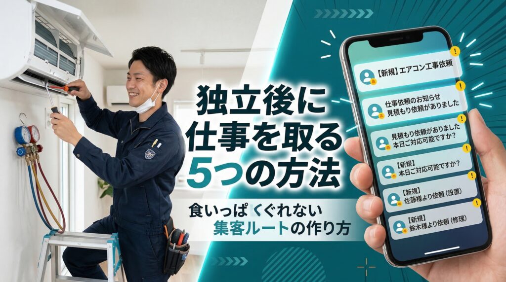 エアコン取り付け業者として独立後に仕事を取る5つの方法