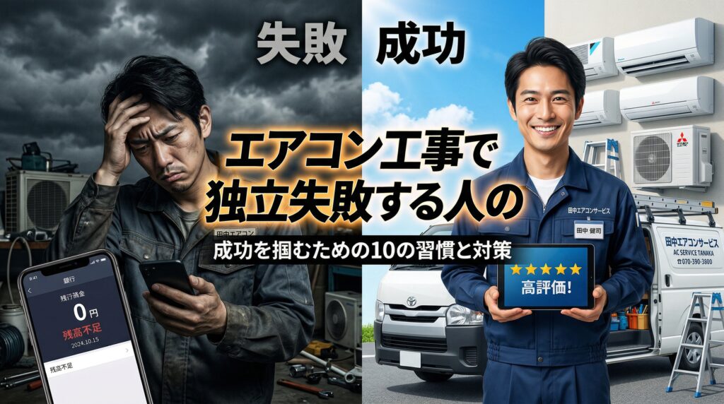 エアコン工事で独立失敗する人の共通点と成功するための対策