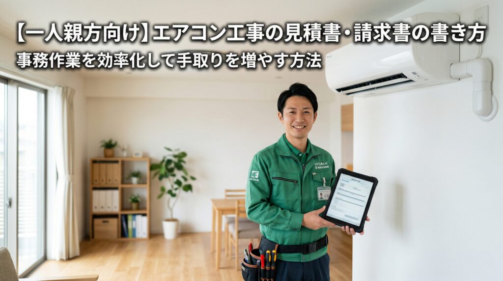 【一人親方向け】エアコン工事の見積書・請求書の書き方と事務作業を効率化する方法