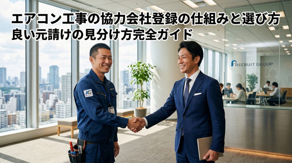 エアコン工事の協力会社登録の仕組みと選び方｜良い元請けの見分け方完全ガイド