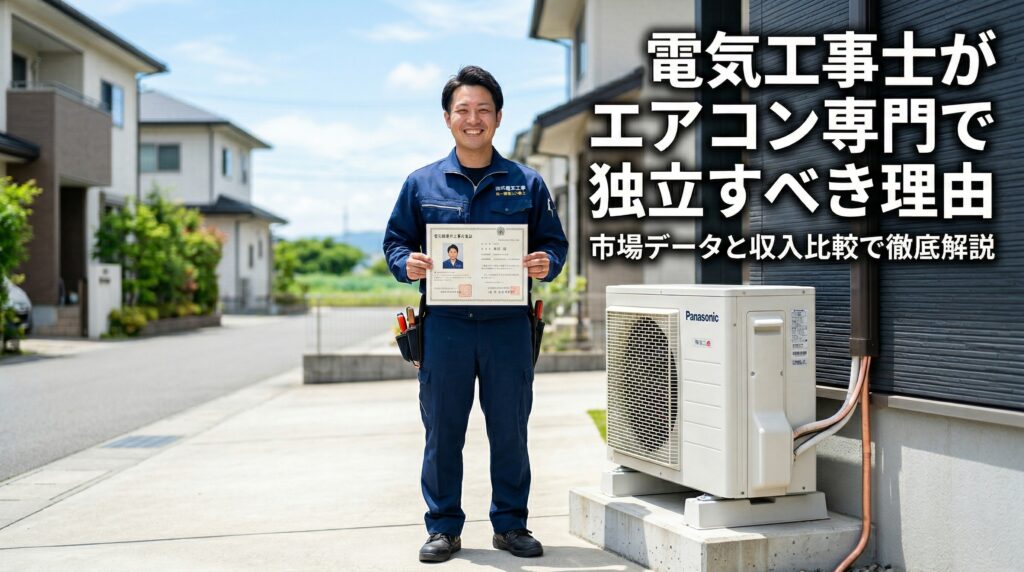 電気工事士がエアコン専門で独立すべき理由｜市場データと収入比較で徹底解説