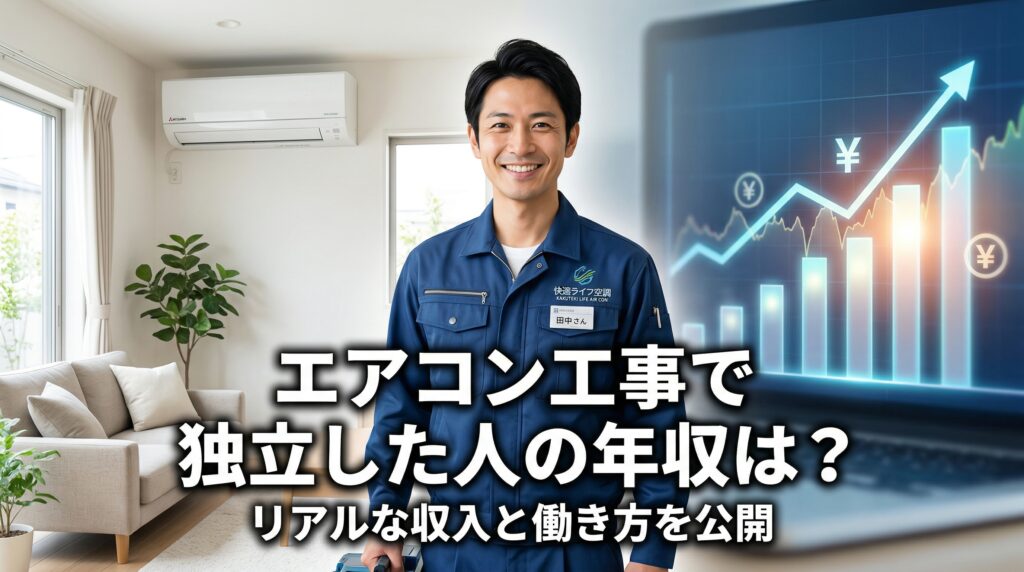 エアコン工事で独立した人の年収は？リアルな収入と働き方を公開