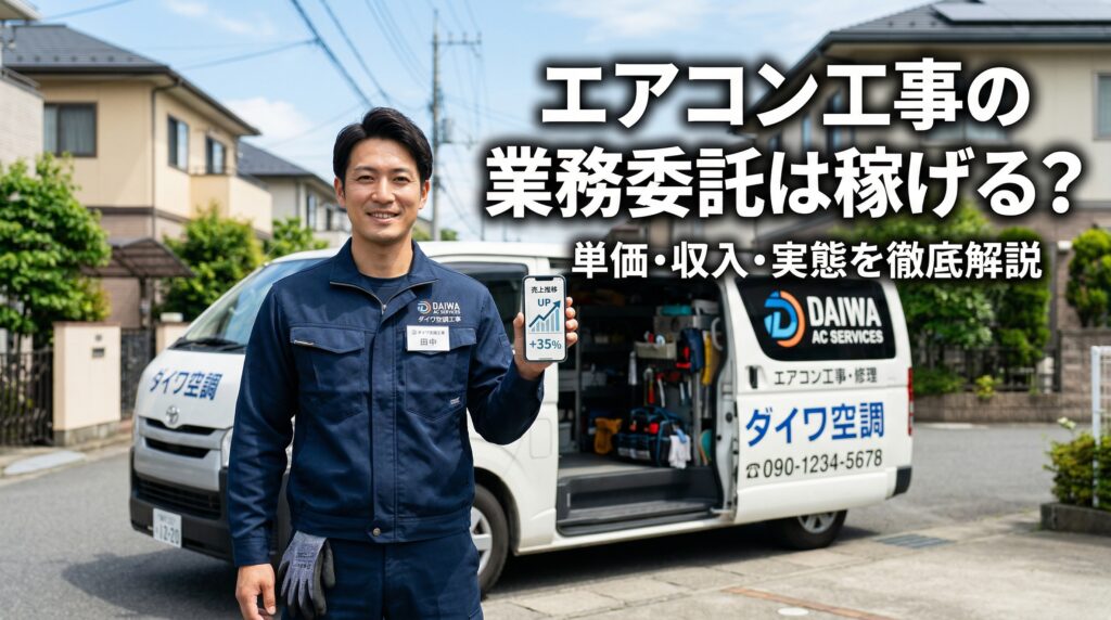 エアコン工事の業務委託は稼げる？単価・収入・実態を解説