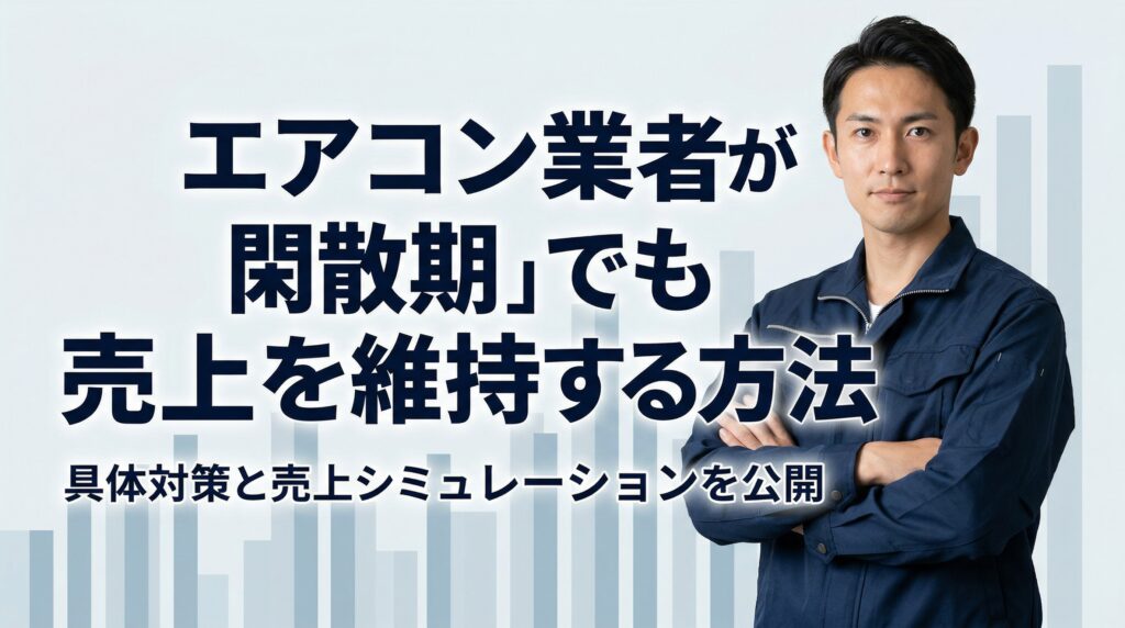 エアコン業者が閑散期でも売上を維持する方法｜具体対策まとめ