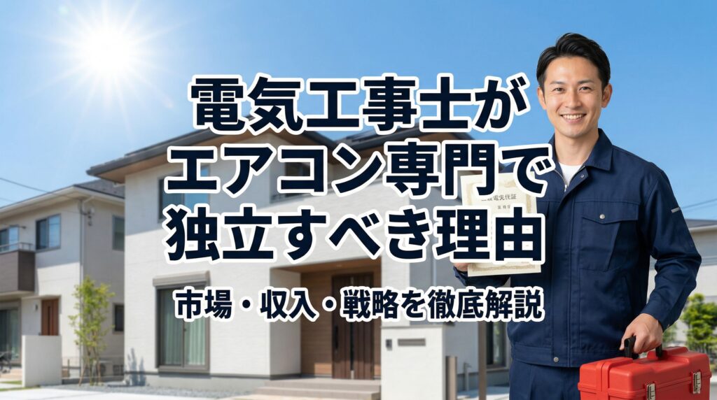 電気工事士がエアコン専門で独立すべき理由｜市場・収入・戦略を完全解説