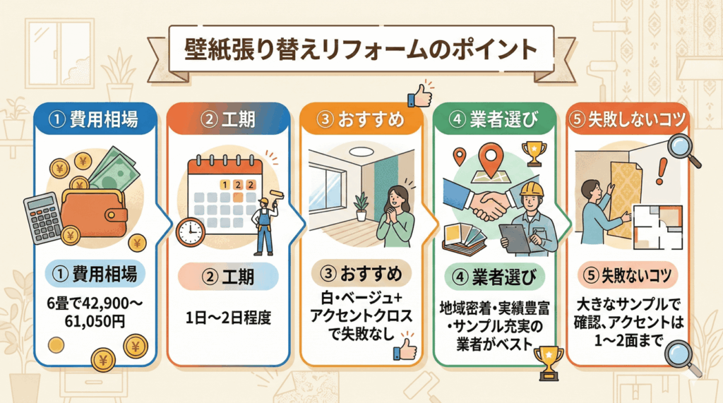 壁紙張り替えリフォームのポイント