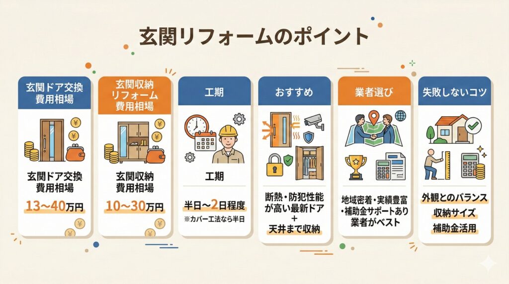 玄関リフォームのポイント