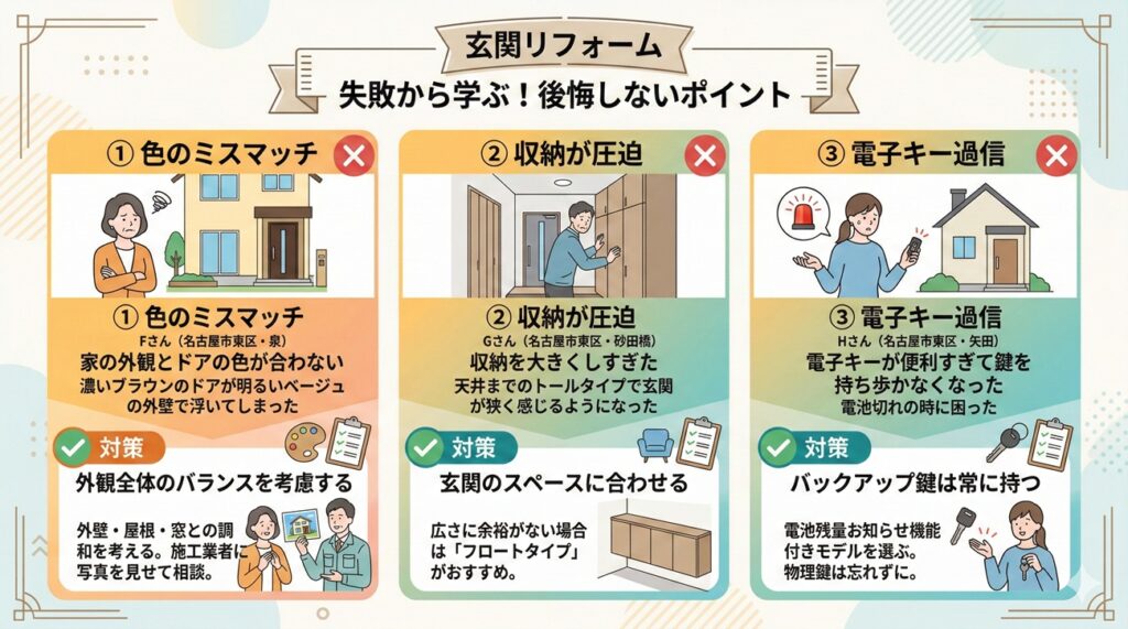 【失敗談】玄関ドア・収納リフォームで後悔しないために