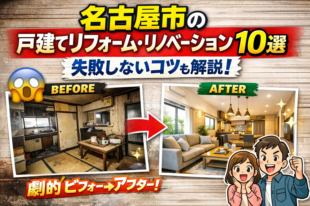 名古屋市の戸建てリフォーム・リノベーション事例10選｜失敗しないコツも解説