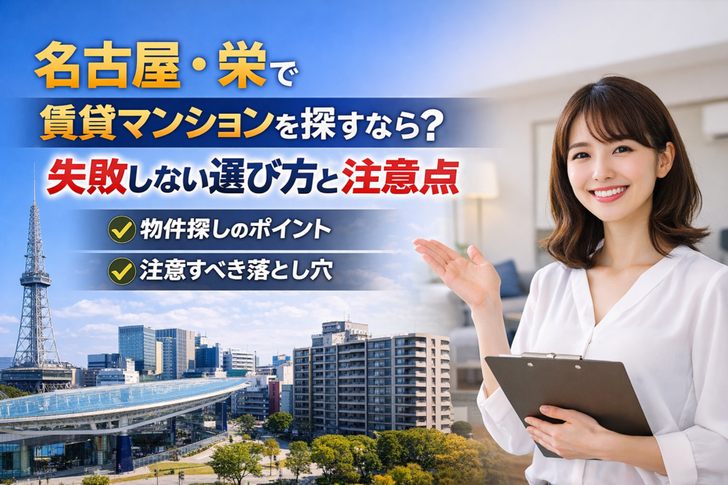 名古屋・栄で賃貸マンションを探すなら？失敗しない選び方と注意点