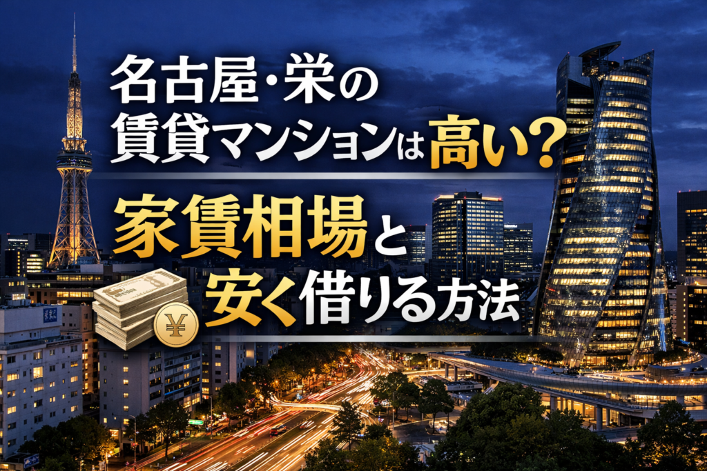 名古屋・栄の賃貸マンションは高い？家賃相場と安く借りる方法
