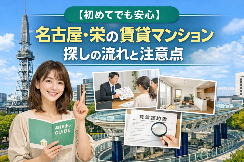【初めてでも安心】名古屋・栄の賃貸マンション探しの流れと注意点