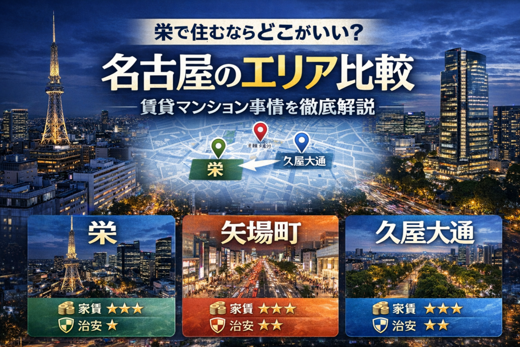 栄で住むならどこがいい？名古屋のエリア比較と賃貸マンション事情