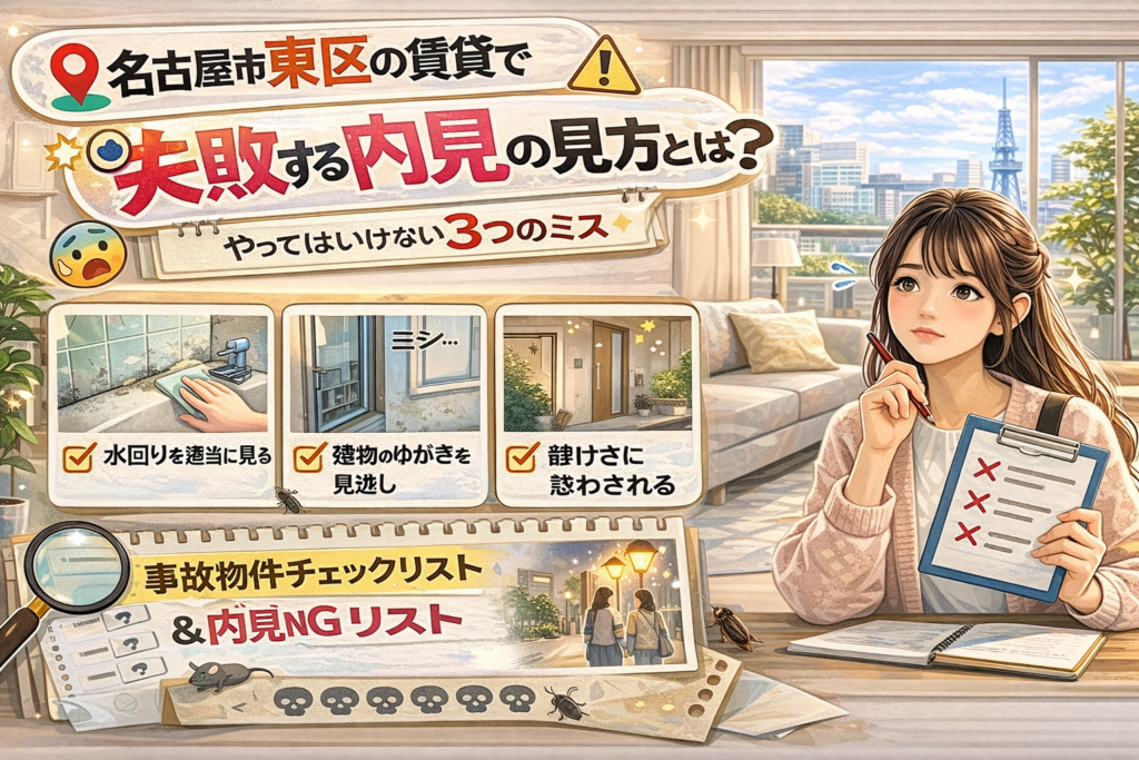 名古屋市東区の賃貸で失敗する内見の見方とは