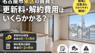 名古屋市東区の賃貸で更新料・解約費用はいくらかかる？