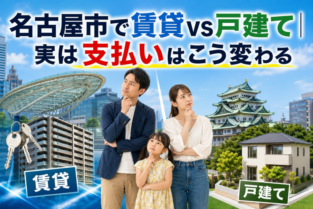 名古屋市で賃貸vs戸建て｜実は支払いはこう変わる