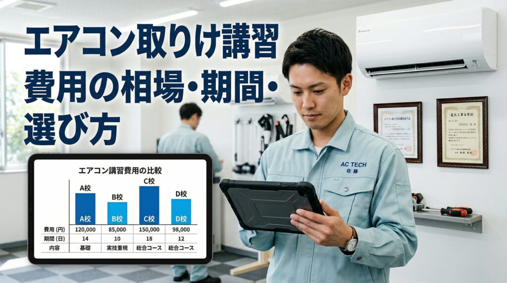 エアコン取り付け講習の費用はいくら？内容・期間・選び方まとめ