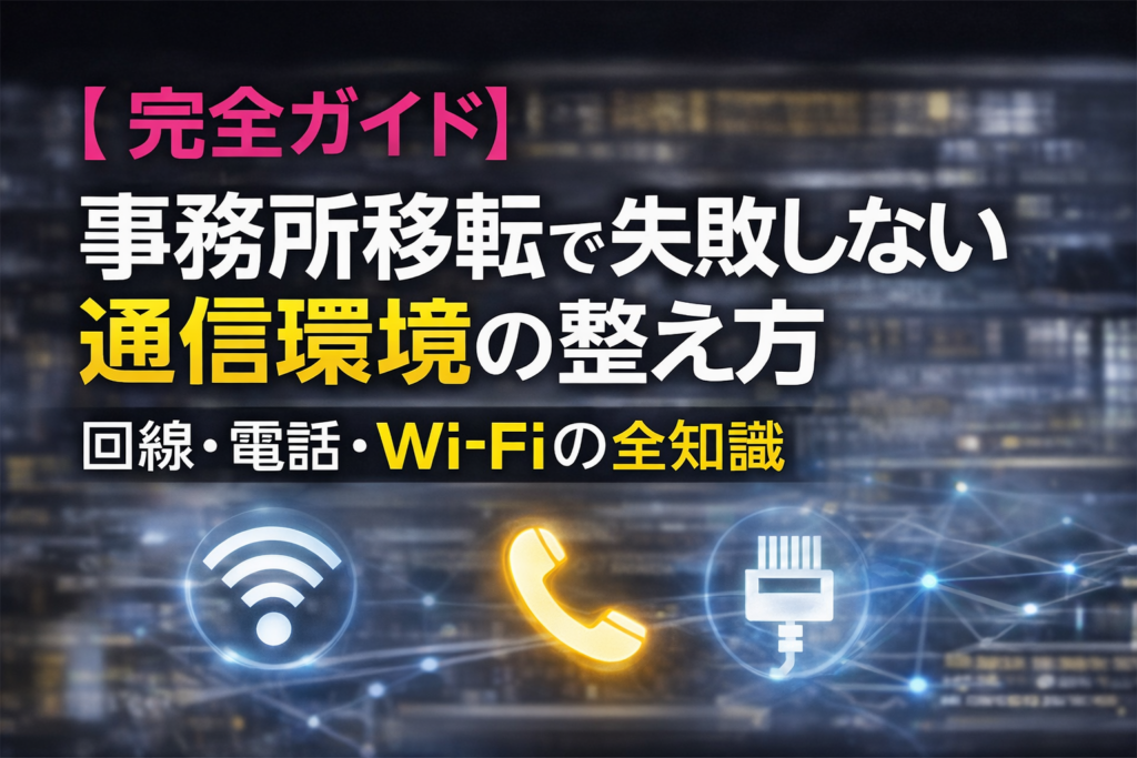 【完全ガイド】事務所移転で失敗しない通信環境の整え方｜回線・電話・Wi-Fiの全知識