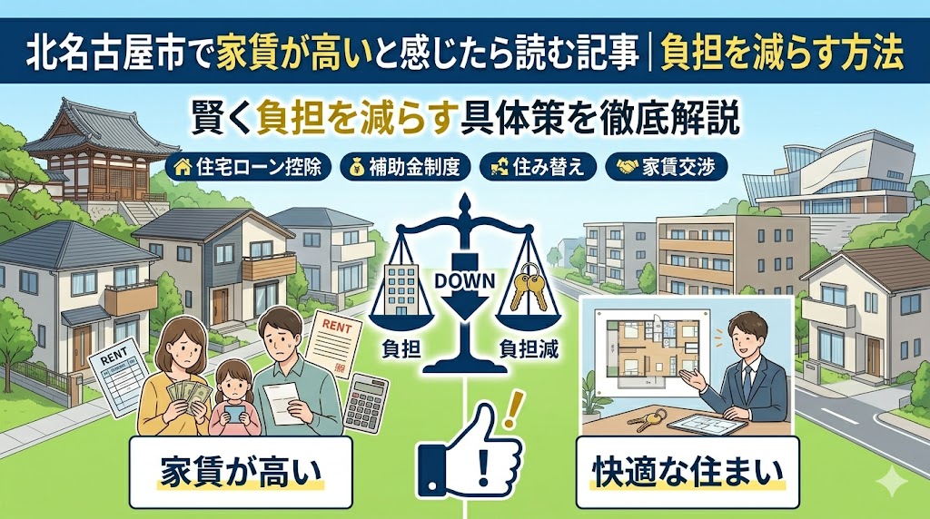 北名古屋市で家賃が高いと感じたら読む記事｜負担を減らす方法