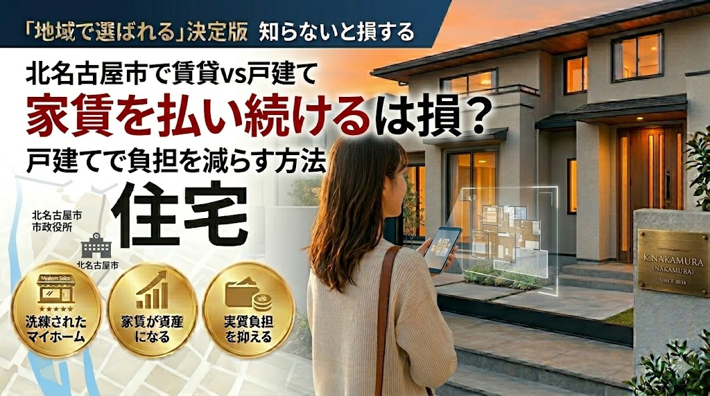 北名古屋市で家賃を払い続けるのは損？戸建てで負担を減らす方法