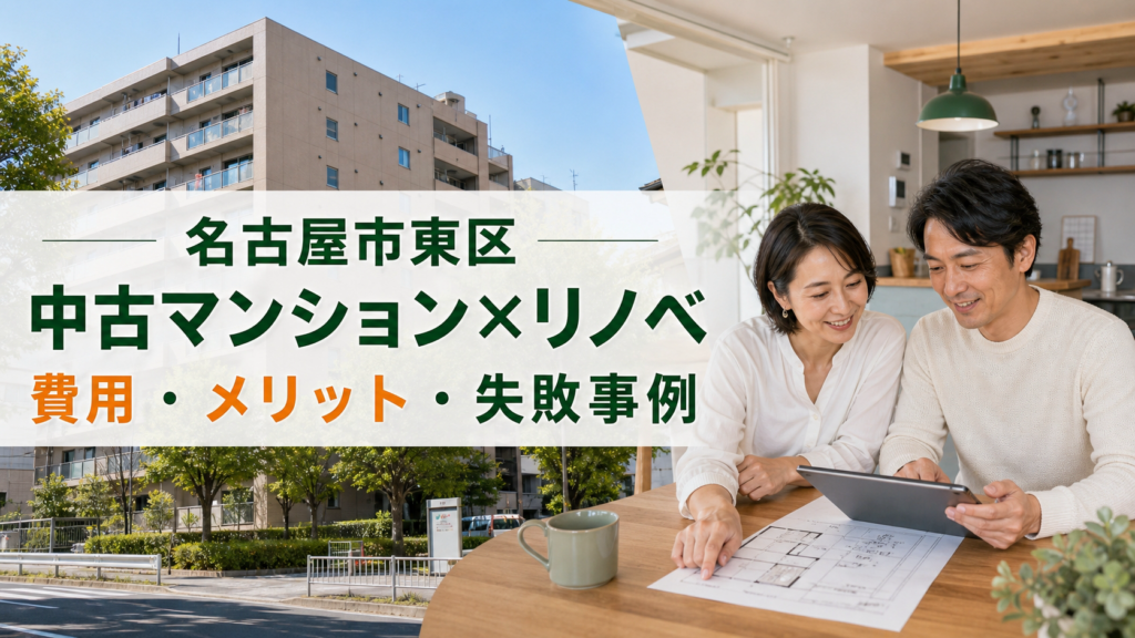 名古屋市東区の中古マンション×リノベーションはあり？費用・メリット・失敗事例を解説