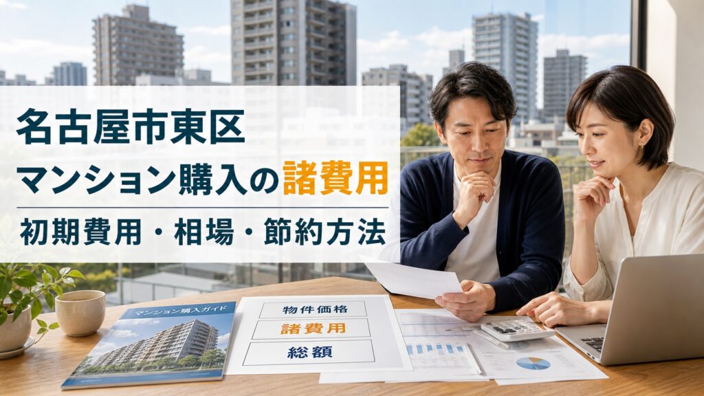 名古屋市東区のマンション購入の諸費用はいくら？初期費用の内訳・相場・節約方法