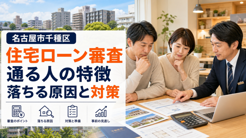 名古屋市千種区で住宅ローン審査に通る人の特徴とは？落ちる原因と対策を解説