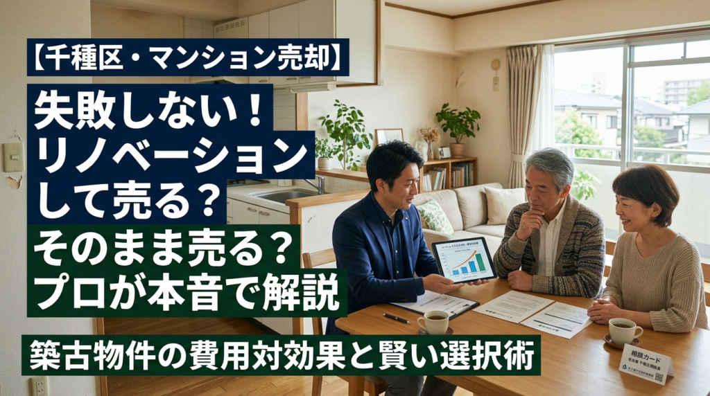 マンション売却前にリフォームは必要？名古屋市千種区で損しない判断基準を解説