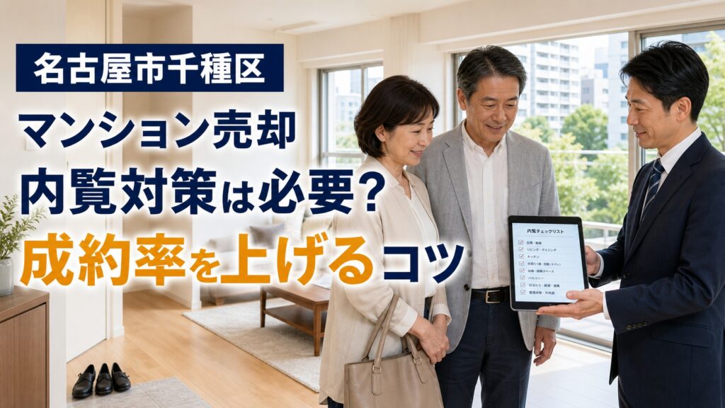 名古屋市千種区のマンション売却で内覧対策は必要？成約率を上げるコツ