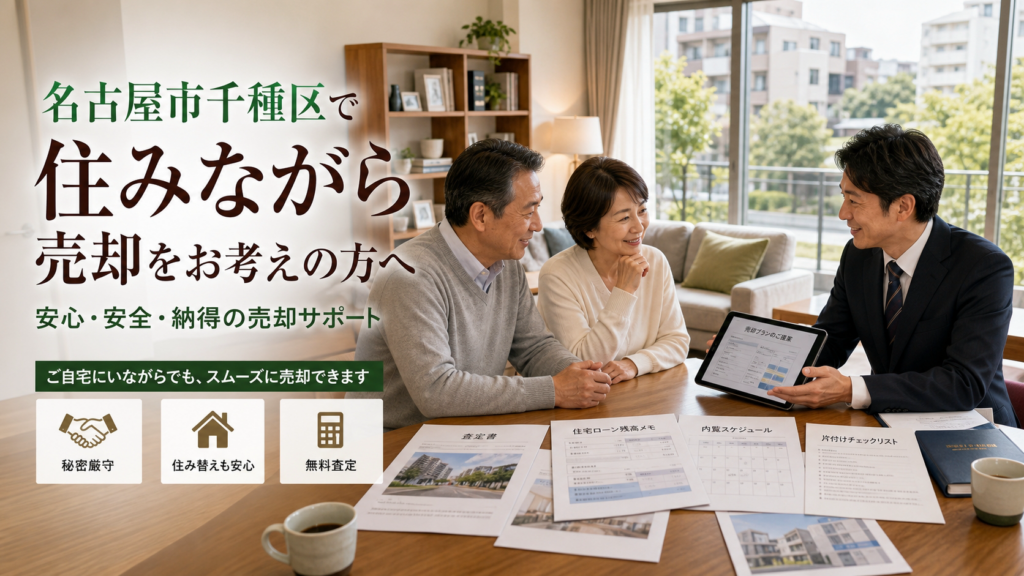 名古屋市千種区で住みながらマンション売却する方法｜失敗しない進め方と注意点