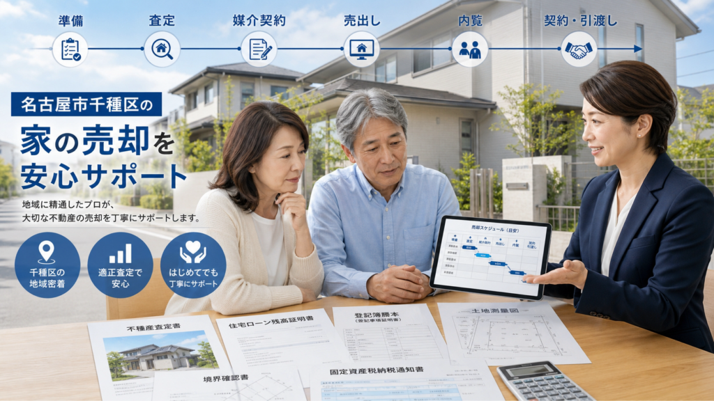 名古屋市千種区で戸建てを売却する流れ｜期間・必要書類・初心者向け完全ガイド