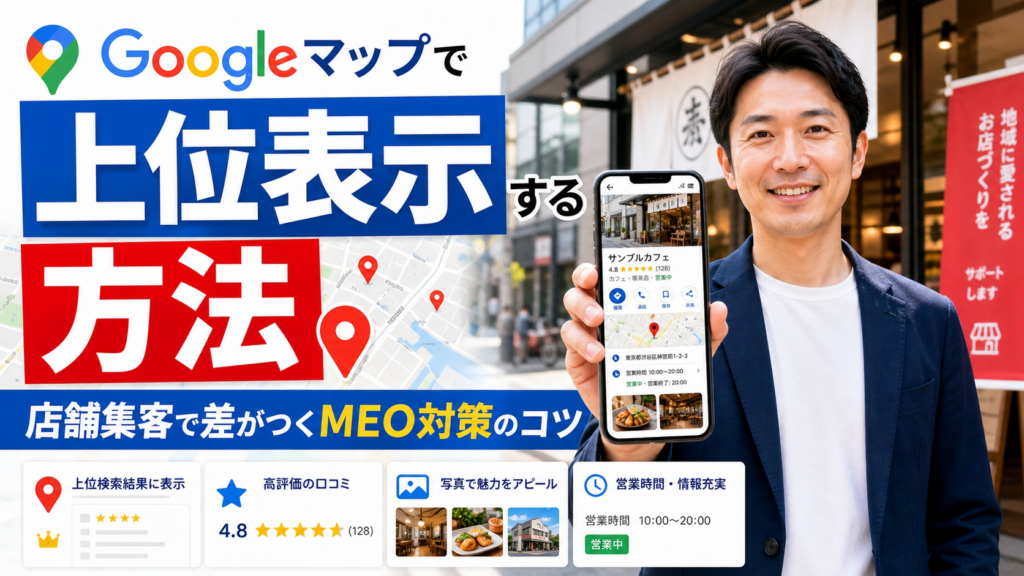 Googleマップで上位表示する方法｜店舗集客で差がつくMEO対策のコツ