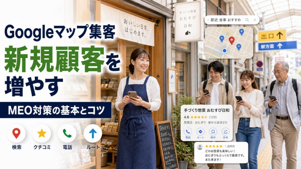 Googleマップ集客のやり方｜新規顧客を増やすMEO対策の基本とコツ