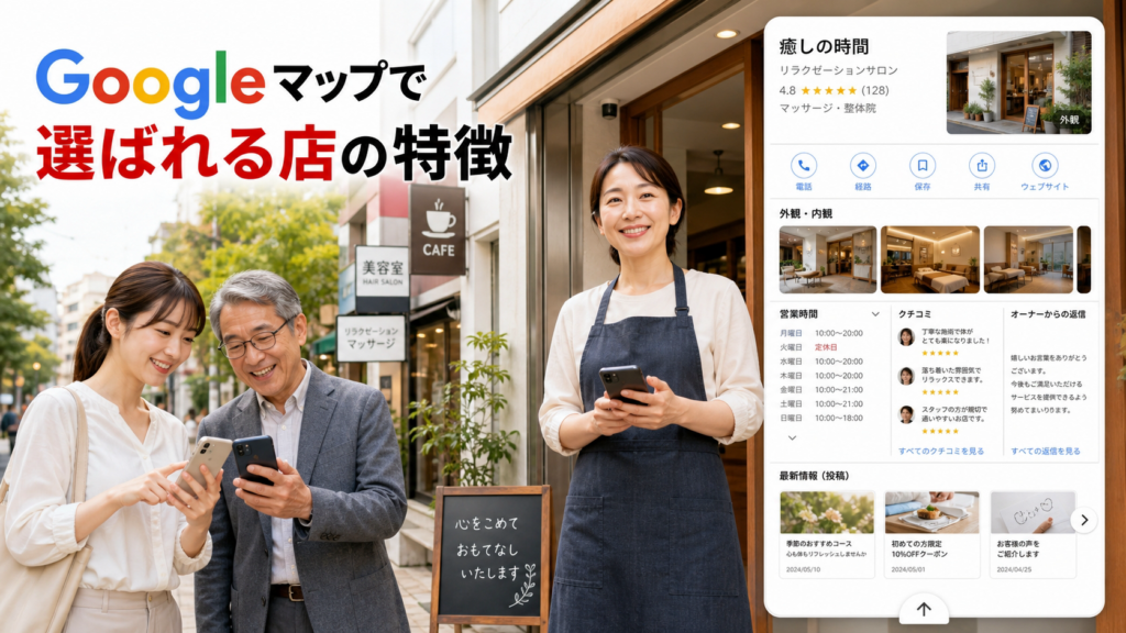 Googleマップで集客できる店舗の特徴｜選ばれる店の共通点とは