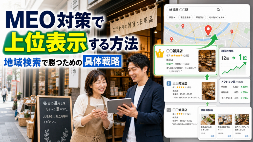 MEO対策で上位表示する方法｜地域検索で勝つための具体戦略