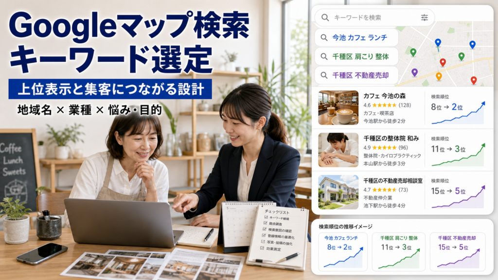 Googleマップ検索で上位表示するキーワード選定方法｜集客につながる設計