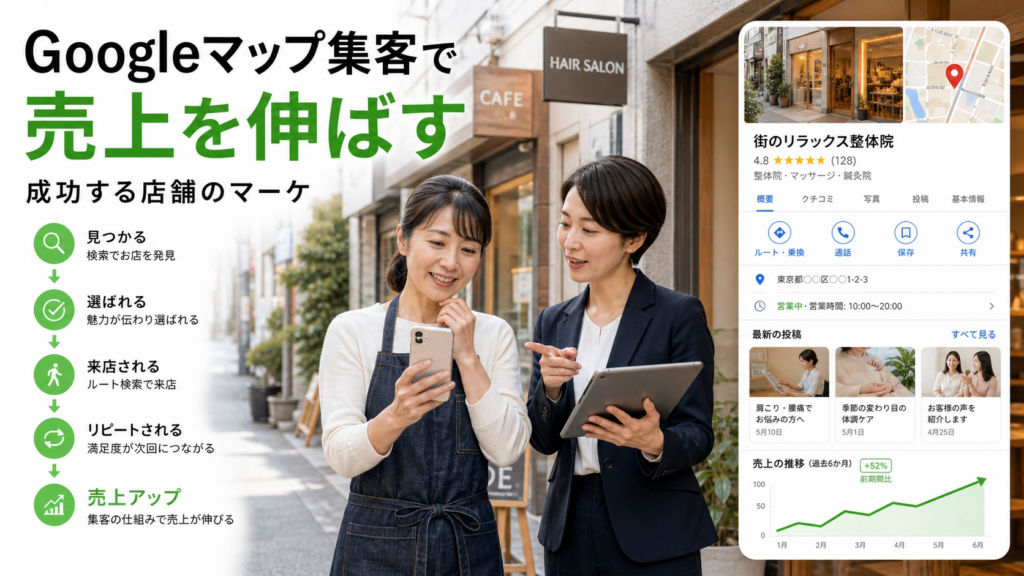 Googleマップ集客で売上を伸ばす方法｜成功する店舗のマーケティング戦略