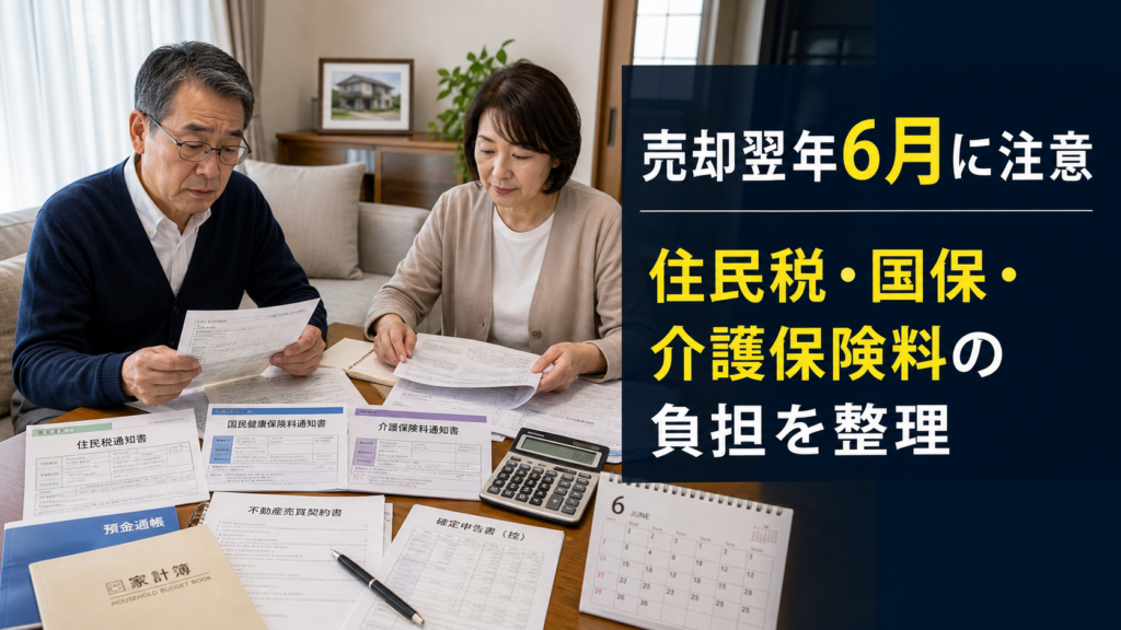 不動産売却の翌年6月に何が起きる？住民税と国民健康保険料の負担をわかりやすく整理