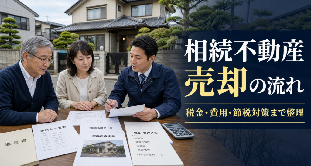 相続不動産売却の流れをわかりやすく整理。税金・費用・節税対策まで解説