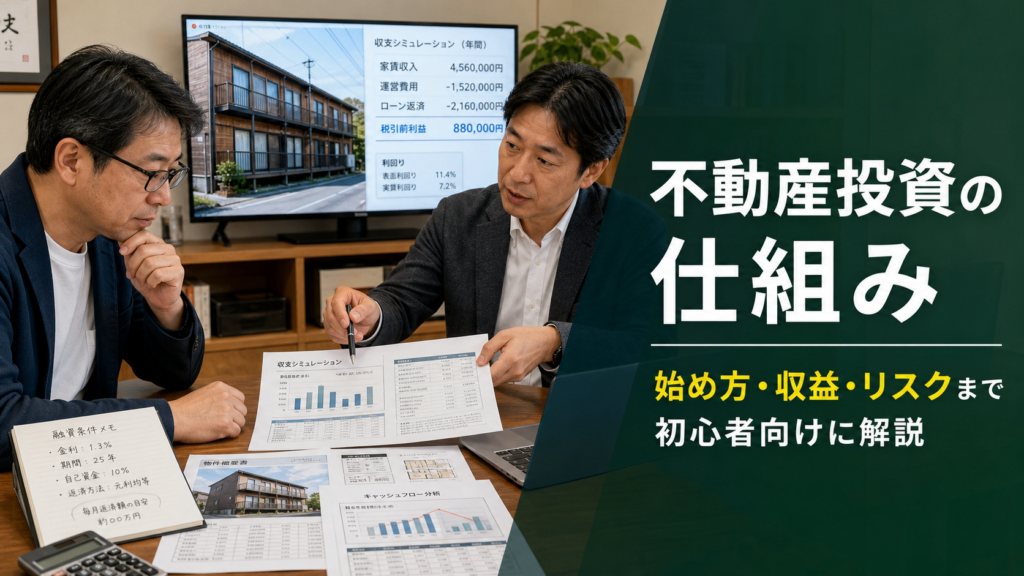 不動産投資の仕組みを初心者向けに解説｜始め方・収益の出し方・リスクまでわかりやすく解説