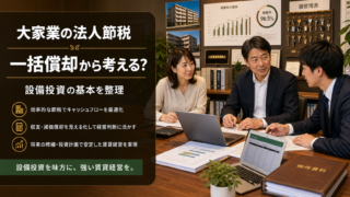 大家業の法人節税は一括償却から考えるべき？設備投資の基本を解説