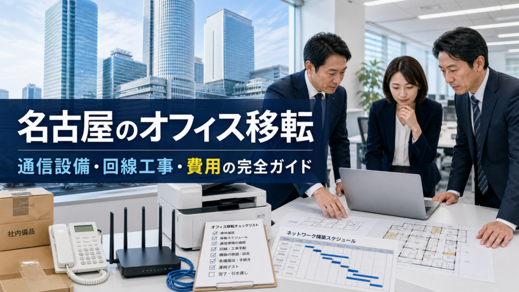 名古屋のオフィス移転完全ガイド｜通信設備・回線工事・費用のすべて
