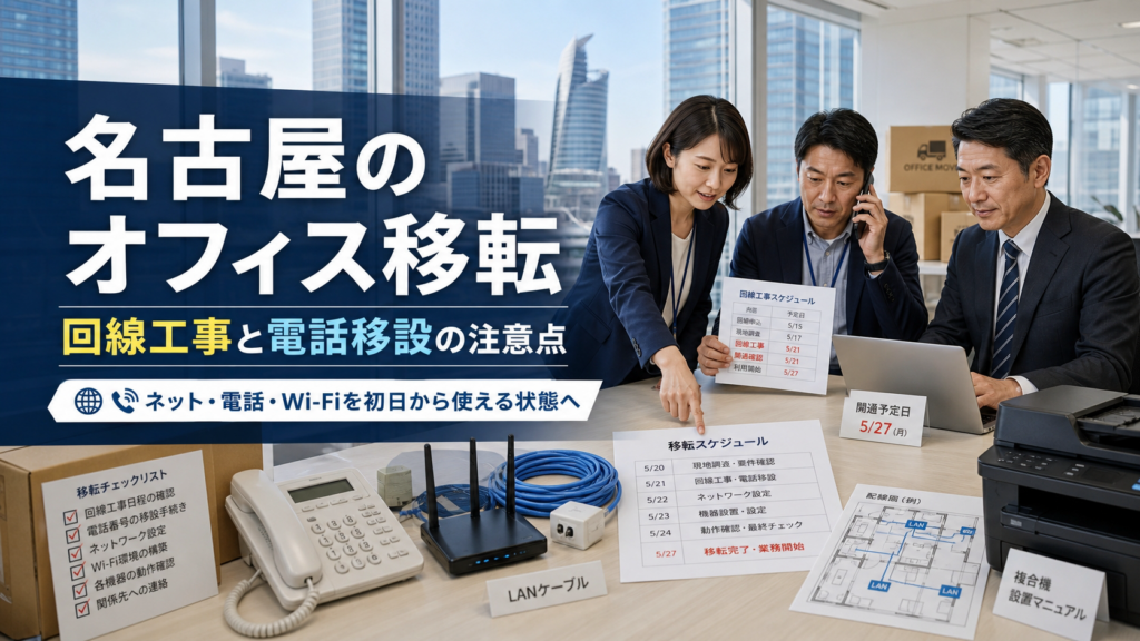 名古屋でオフィス移転する企業必見｜回線工事と電話移設の注意点まとめ