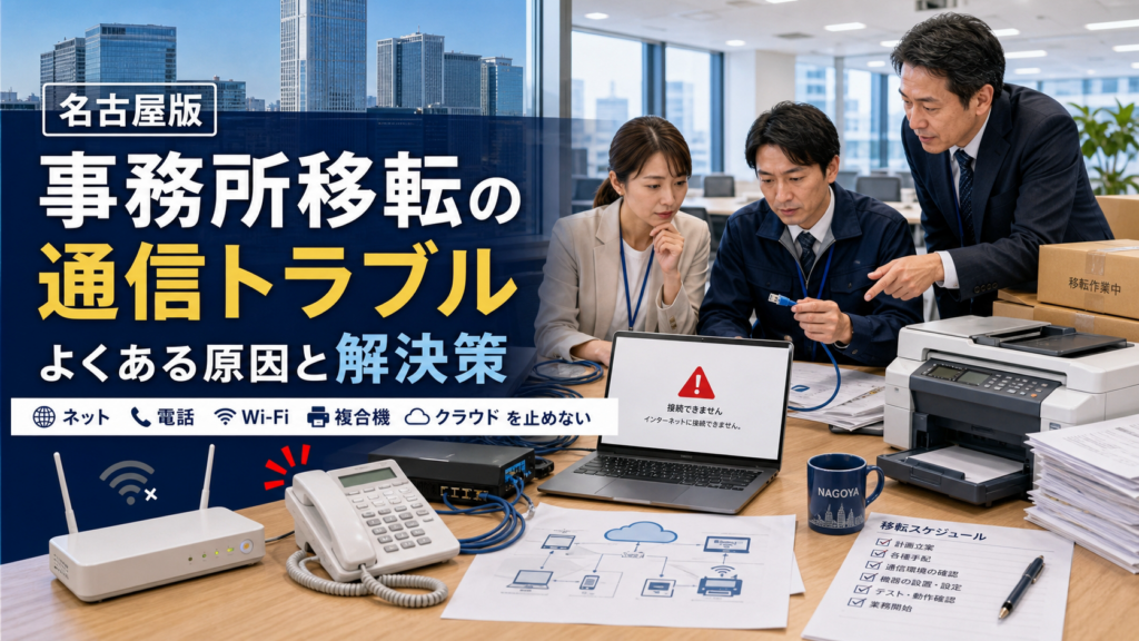 【名古屋版】事務所移転でよくある通信トラブルとその解決策
