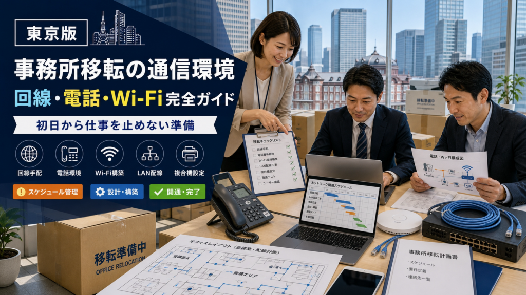 【東京版】事務所移転で失敗しない通信環境の整え方｜回線・電話・Wi-Fi完全ガイド